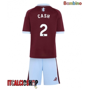 Aston Villa Matty Cash #2 Prima Maglia Bambino 2026-27 Manica Corta (+ Pantaloni corti)